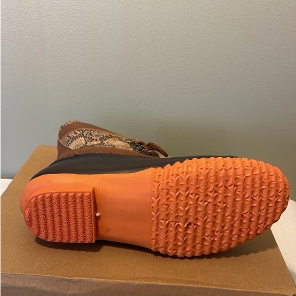 JBU Brown Python and Coral Women's Boots - Picture 7 of 10